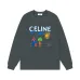 Celine Black Long Sleeve Sweatshirt With Playful House Tree Sun Graphic Design #B54253