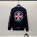 Chrome Hearts Black/White Sweatshirt With Red Cross And Gothic Logo Print On Back And Sleeves #B54340