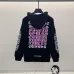 Chrome Hearts White Hoodie With Intricate Gothic Pink Black Logo And Sleeve Patterns #B54373
