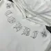 Chrome Hearts White/Black/Blue Hoodie Featuring Gothic Cross and Letter Embroidery Artwork #B54217