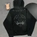 Chrome Hearts White/Black/Blue Hoodie Featuring Gothic Cross and Letter Embroidery Artwork #B54217