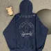 Chrome Hearts White/Black/Blue Hoodie Featuring Gothic Cross and Letter Embroidery Artwork #B54217