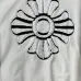 Chrome Hearts White/Black/Blue Hoodie with Bold Black Cross Flower Embroidery Design #B54216