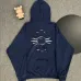 Chrome Hearts White/Black/Blue Hoodie with Bold Black Cross Flower Embroidery Design #B54216