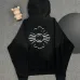 Chrome Hearts White/Black/Blue Hoodie with Bold Black Cross Flower Embroidery Design #B54216