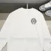 Stylish White/Black Chrome Hearts Sweatshirt With Classic Cross And Text Prints #B54341