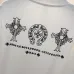 Stylish White/Black Chrome Hearts Sweatshirt With Classic Cross And Text Prints #B54341
