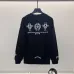 Stylish White/Black Chrome Hearts Sweatshirt With Classic Cross And Text Prints #B54341