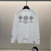 Stylish White/Black Chrome Hearts Sweatshirt With Classic Cross And Text Prints #B54341
