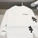 White/Black Chrome Hearts Sweatshirt With Distinctive Cross And Text Embellishments #B54342