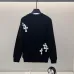 White/Black Chrome Hearts Sweatshirt With Distinctive Cross And Text Embellishments #B54342