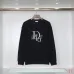 Dior Embroidered Logo Round Neck Sweatshirt Black/White #B53740