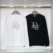 Dior Embroidered Logo Round Neck Sweatshirt Black/White #B53740