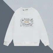 Dior White/Black Sweatshirt With Artistic Landscape Print And Gold Logo For Luxury Casual Wear #B54229