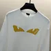 Fendi Black Sweatshirt With Iconic Yellow Monster Eye And Brand Logo Design #B54372