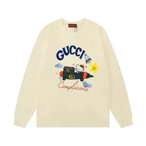Gucci Cream Long - Sleeve Shirt With Hello Kitty Rocket And Brand Elements #B54251