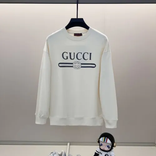 Gucci Cream Sweatshirt With Classic Brand Logo And Interlocking G Design #B54369