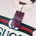 Gucci White Sweatshirt With Iconic Double G Logo And Web Stripe Design #B54371