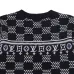 Louis Vuitton Black Knit Sweater With Signature Monogram Patterns And Colorful Trims #B54225