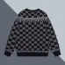 Louis Vuitton Black Knit Sweater With Signature Monogram Patterns And Colorful Trims #B54225
