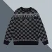 Louis Vuitton Black Knit Sweater With Signature Monogram Patterns And Colorful Trims #B54225