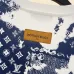 Louis Vuitton Inspired Monogram Pattern Patchwork Design White And Navy Sweatshirt #B54368