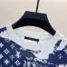 Louis Vuitton Inspired Monogram Pattern Patchwork Design White And Navy Sweatshirt #B54368