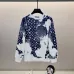 Louis Vuitton Inspired Monogram Pattern Patchwork Design White And Navy Sweatshirt #B54368