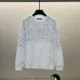 Louis Vuitton Inspired White Sweatshirt With Gradient Checkerboard Pattern And Brand Patch #B54367