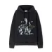 Off - White Black Hoodie With Artistic Graphic Print And Brand Elements #B54198