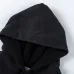 Off - White Black Hoodie With Artistic Graphic Print And Branded Details #B54196