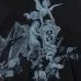 Off - White Black Hoodie With Cherub Graphic And Branded Detailing #B54200