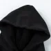 Off - White Black Hoodie With Cherub Graphic And Branded Detailing #B54200