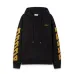 Off White Black Hoodie With Signature Yellow Diagonal Arrow Print And Brand Detailing Black/White #B54278