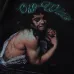Off White Black Hoodie with Blue Green Glitter Logo and Front Pocket for Men and Women #B54202