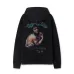 Off White Black Hoodie with Blue Green Glitter Logo and Front Pocket for Men and Women #B54202