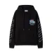 Off White Hoodie With Artistic Back Print Featuring Cherubs Car And Brand Elements Black/White #B54277