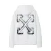Off White Minimalist White Hoodie With Signature OFF Logo And Classic Design Black/White #B54279