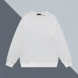 Classic Black/White Prada Triangle Logo Crew Neck Sweatshirt for Timeless Fashion Looks #B54223
