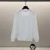 Prada White/Black Crew Neck Sweatshirt With Signature Logo Patch Pocket Design #B54366