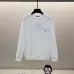 Prada White/Black Crew Neck Sweatshirt With Signature Logo Patch Pocket Design #B54366