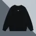 Stylish Prada Crew Neck Sweatshirt with Iconic Logo Detailing for Fashion Enthusiasts Black/White/Dark Brown #B54221