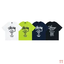  Stussy SS23 World Tour Series Alphabet Print Unisex Short Sleeve T-shirt #9999933124