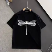 Alexander McQueen T-shirts dragonfly Black/White #B46773