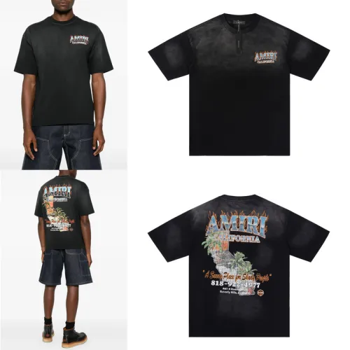 AMIRI SIXTHREESEVEN Bob Marley Tour T-Shirt in Washed Black #B53459