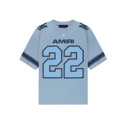 Amiri T-shirt skyblue number 22 #B51321