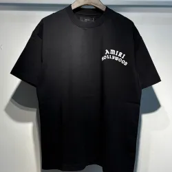 Amiri T-shirts Cotton Hollywood Black/White #B53957