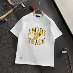 Amiri T-shirts Gold letters logo #B46751