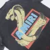 Amiri T-shirts Trendy Snake Pattern Washed Distressed Black #B53736