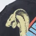 Amiri T-shirts Trendy Snake Pattern Washed Distressed Black #B53736